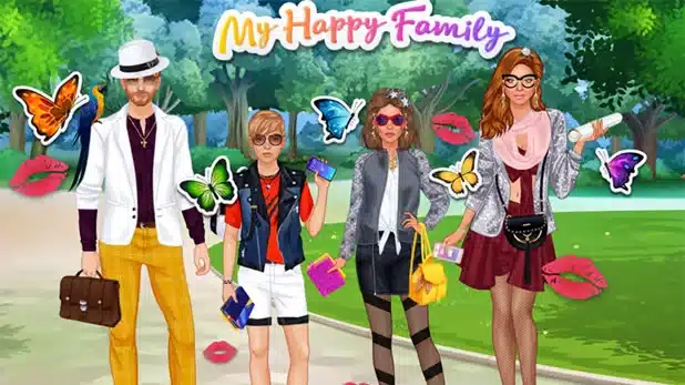 Play Superstar Family Dress Up — screenshot